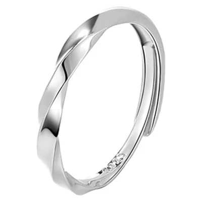 Fashionable And Simple Sterling Silver 925 Rings For Women Opening Ring